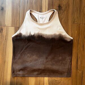 Athleta Watercolor Shanti Racerback Cropped Tank